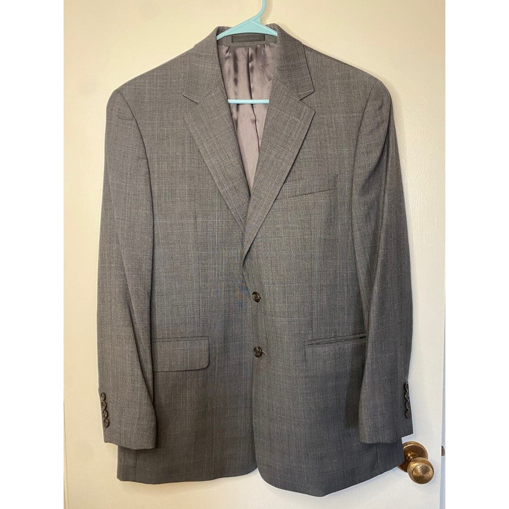 Lauren Ralph Lauren Suit Pants Jacket Mens Gray 100% Wool 40R W32
